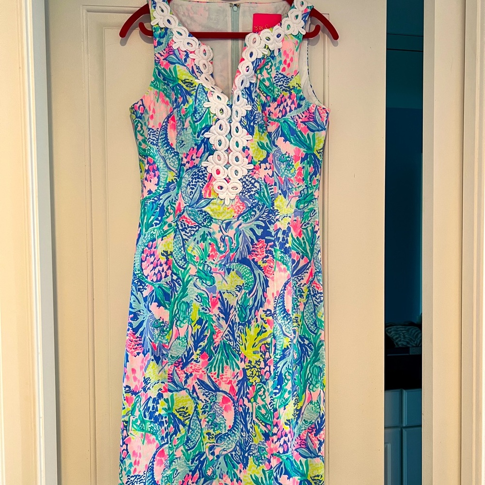 Lilly Pulitzer Multicolor Floral Shift Dress - Blue, Pink, Green, Yellow
